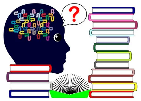 Questions no book knows the answer Stock-Illustration