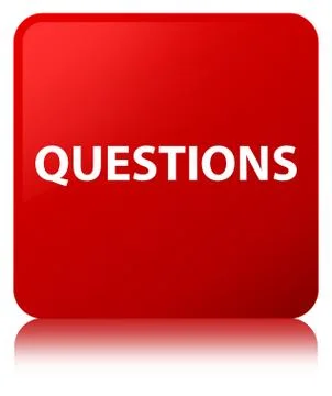 Questions red square button Illustrazione stock