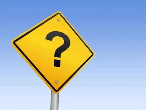 Questions road sign Stock Illustration