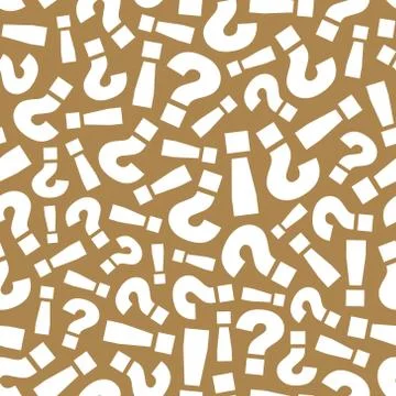 Questions. Seamless pattern. Vector illustration. Stock Illustration
