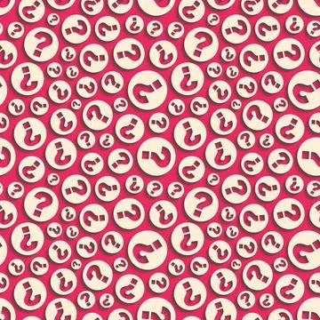 Questions. Seamless pattern. Vector illustration. Questions. Seamless patt... Stock Photos