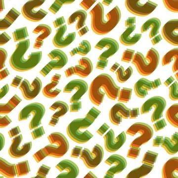 Questions. Seamless pattern. Vector illustration. Questions. Seamless patt... Stock Photos