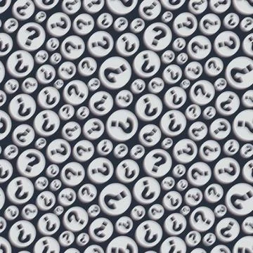 Questions. Seamless pattern. Vector illustration. Questions. Seamless patt... Stock Photos