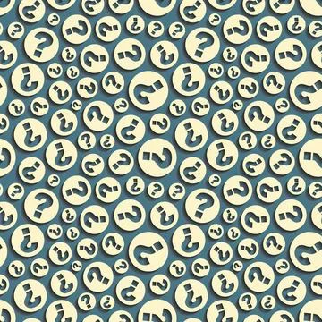 Questions. Seamless pattern. Vector illustration. Questions. Seamless patt... Stock Photos
