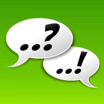 Questions spech bubbles Stock Illustration