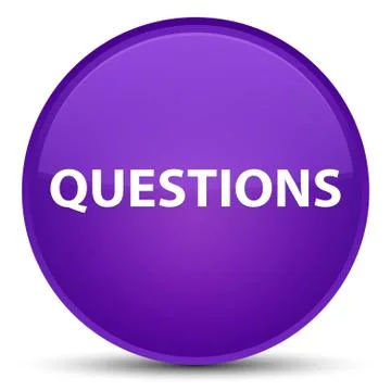 Questions special purple round button Stock Illustration