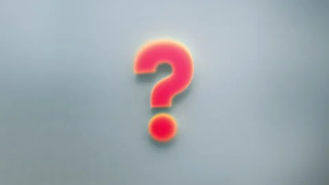 Questions Time Concept. 3D question mark falls Playfully Rebounds on Video stock 252361464