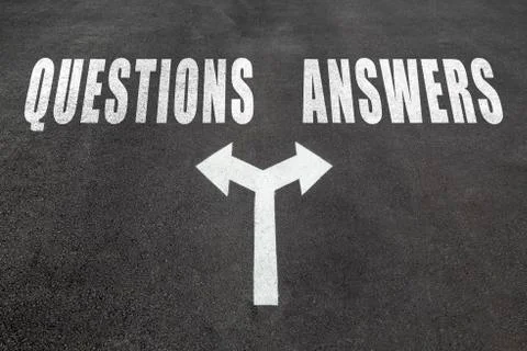 Questions vs answers choice concept 스톡 일러스트