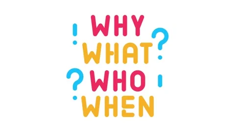 Questions why what who when Icon Animation Stock Footage 145275801