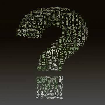 Questions words tags Stock Illustration