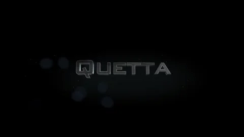 Quetta 3D title word made with metal animation text on transparent black Stock Footage 255337091