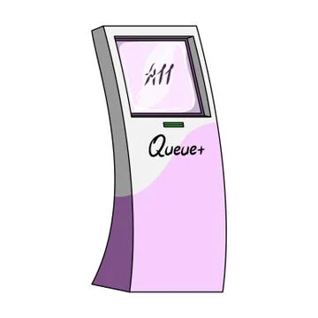Queue, access terminal. Terminals single icon in cartoon style isometric vector Stock Illustration