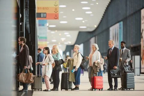 Queue At Airport Customs Stock Photos