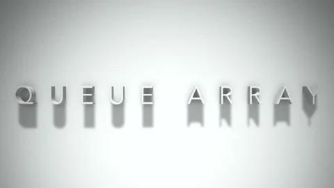 Queue array 3D title animation with shadows on a white background Stock Footage 297216959
