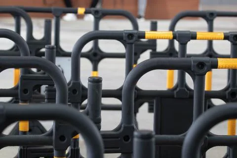 Queue Barriers, Queue management , Crowd Control Queue Stock Photos