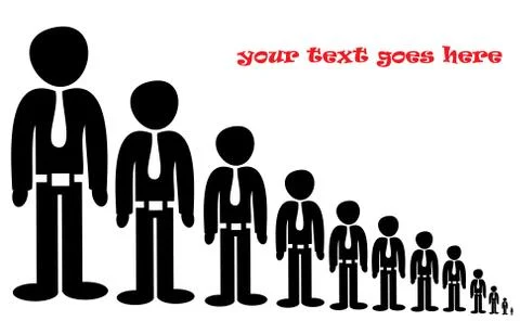 Queue of business people Stock Illustration
