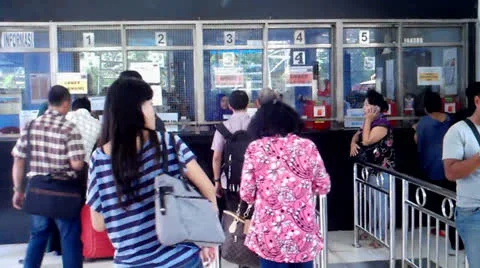 Queue to Buy Ticket Stock Footage 23706762