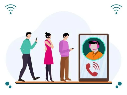 Queue Concept Illustration Stock Illustration