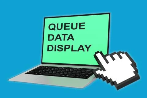 Queue Data Display concept Illustrazione stock