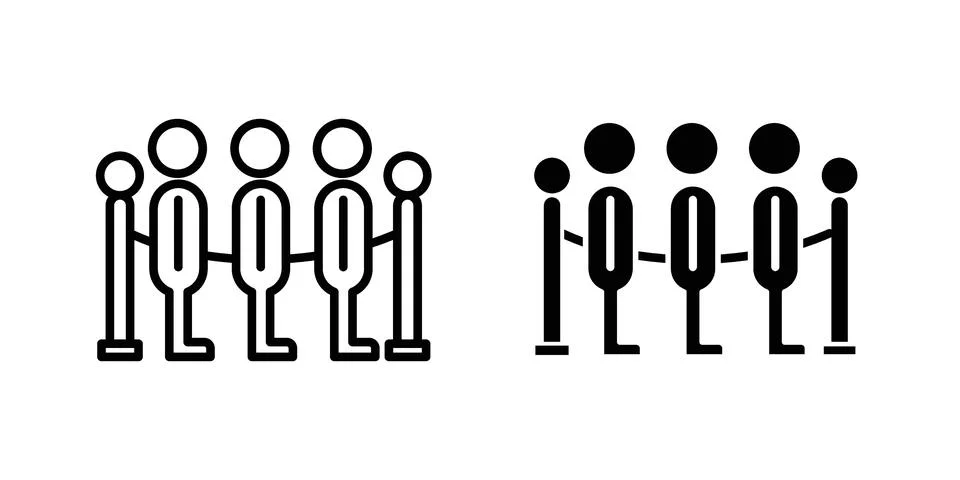 Queue icon set, collection of vector icons Illustrazione stock