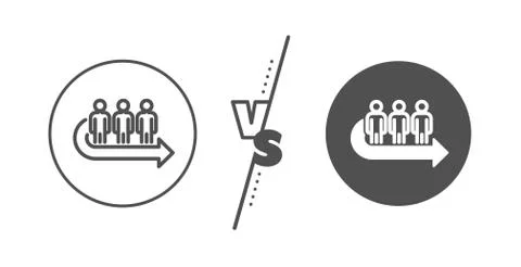 Queue line icon. People waiting sign. Vector Stock Illustration