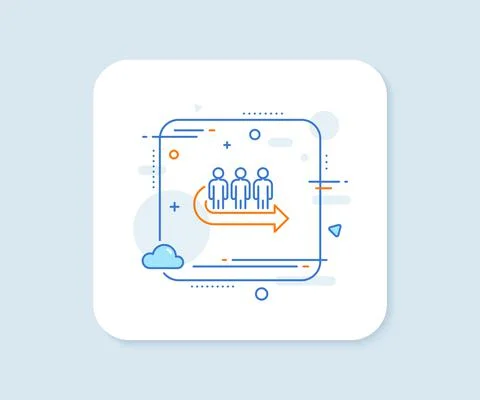 Queue line icon. People waiting sign. Vector Stock Illustration