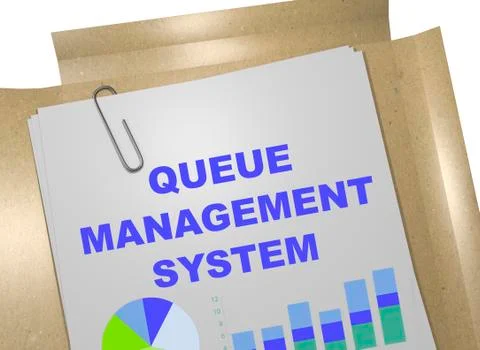 Queue Management System concept Stock Illustration