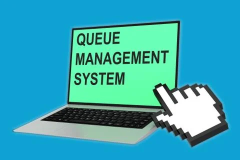 Queue Management System concept Stock Illustration