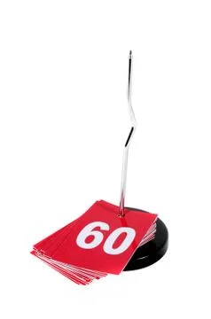 Queue number sixty Stock Photos