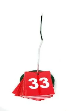 Queue number thirty-three Stock Photos