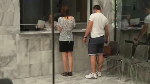 Queue at the office Stock Footage 42177392