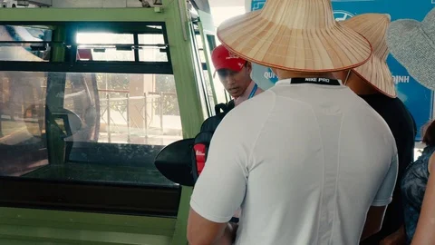 The queue of people. A crowd of people moving to the turnstile. Passengers si Stock Footage 109091625