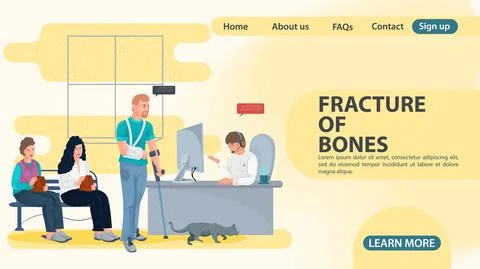 The queue of people to the doctor for examination web page design flat style Stock Illustration