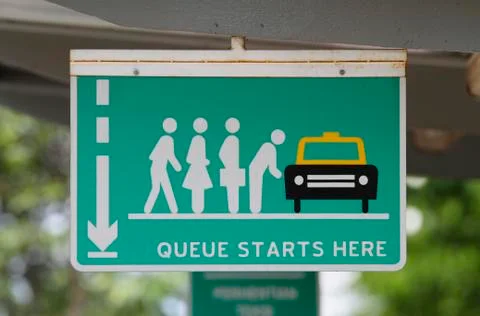Queue sign Stock Photos