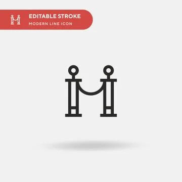 Queue Simple vector icon. Illustration symbol design template for web mobile  Stock Illustration