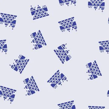Queue at soup kitchen glyph seamless pattern Stock Illustration