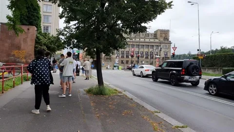 Queue to take covid tests Stock Footage 157514371