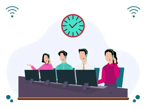 Queueing Concept Illustration Stock Illustration