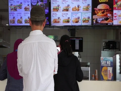 Queuing in counter Stock Footage 121846499