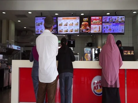 Queuing in counter Stock Footage 121846501