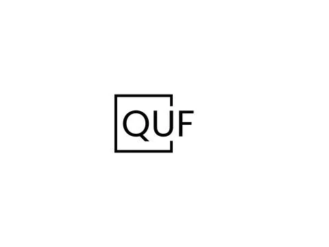 QUF letter initial logo design vector illustration Stock Illustration