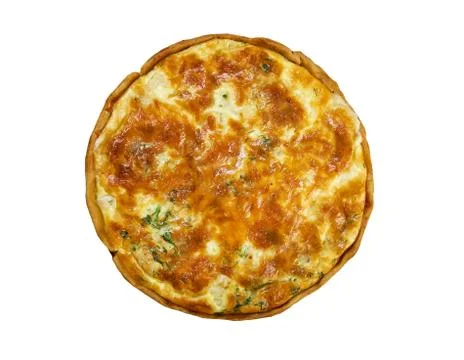 Quiche with halibut Stock Photos