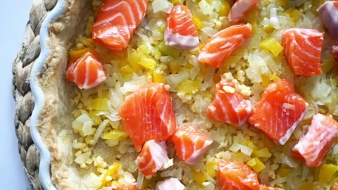 Quiche pie Stock Footage 165237878