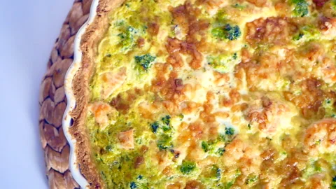 Quiche pie Stock Footage 165237891