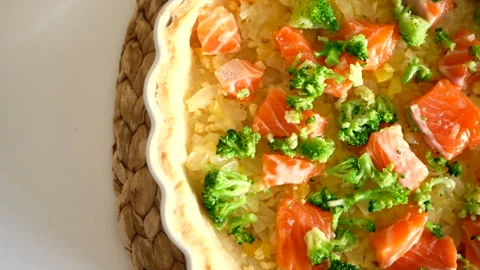 Quiche pie Stock Footage 165237917
