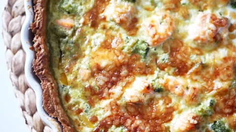 Quiche pie Stock Footage 165237943