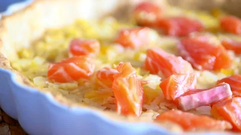 Quiche pie Stock Footage 165237977