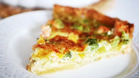 Quiche pie Stock Footage 165238025