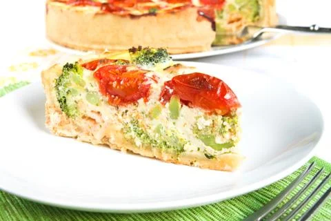 Quiche slice Stock Photos