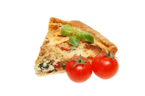 Quiche slice Stock Photos